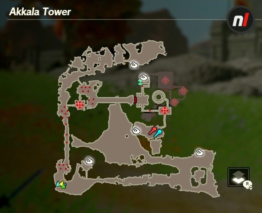 Akkala Tower Korok Map