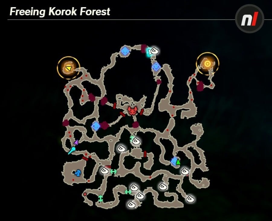 Freeing Korok Forest Korok Map