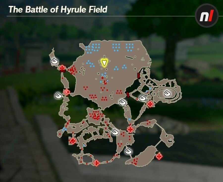 The Battle of Hyrule Field Korok Map